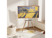 Moove Pro Tripod Digital Signage Stand for 43"-65" Displays Floor Stand Moove AVMounts White + Beech