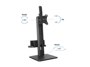 Multibrackets All-In-One Adjustable Monitor Stand with CPU Holder for 15"–30" Monitors | 7340234811618