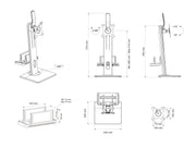 Multibrackets All-In-One Adjustable Monitor Stand with CPU Holder for 15"–30" Monitors | 7340234811618