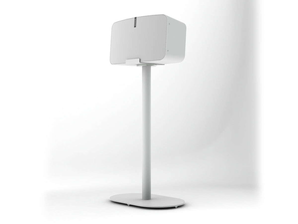 Multibrackets Floor Stand for Sonos FIVE Gen 2 & Gen 3 – White | 7350105211737 Speaker Mount Multibrackets