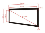 Multibrackets Framed Projection Screen Deluxe 135" 2.35:1 Cinematic Matte White – Black Velvet Frame | 7350022734548
