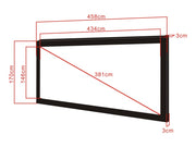 Multibrackets Framed Projection Screen Deluxe 150" 2.35:1 Cinematic Matte White – Black Velvet Frame | 7350022734555