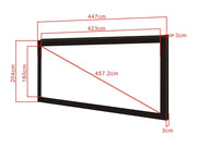 Multibrackets Framed Projection Screen Deluxe 180" 2.35:1 Cinematic Matte White – Black Velvet Frame | 7350022734579