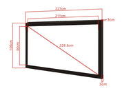Multibrackets Framed Projection Screen Deluxe 90" 2.35:1 Cinematic Matte White – Black Velvet Frame | 7350022732568