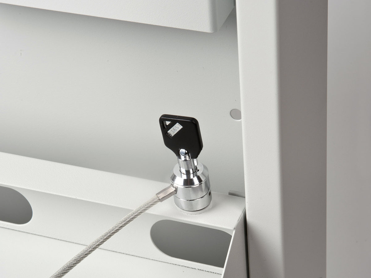 Multibrackets Lockable Wall-Mounted Laptop Safety Cabinet with Storage Drawers | 7350105210419 Mount Accessories Multibrackets