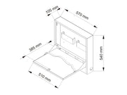 Multibrackets Lockable Wall-Mounted Laptop Safety Cabinet with Storage Drawers | 7350105210419 Mount Accessories Multibrackets