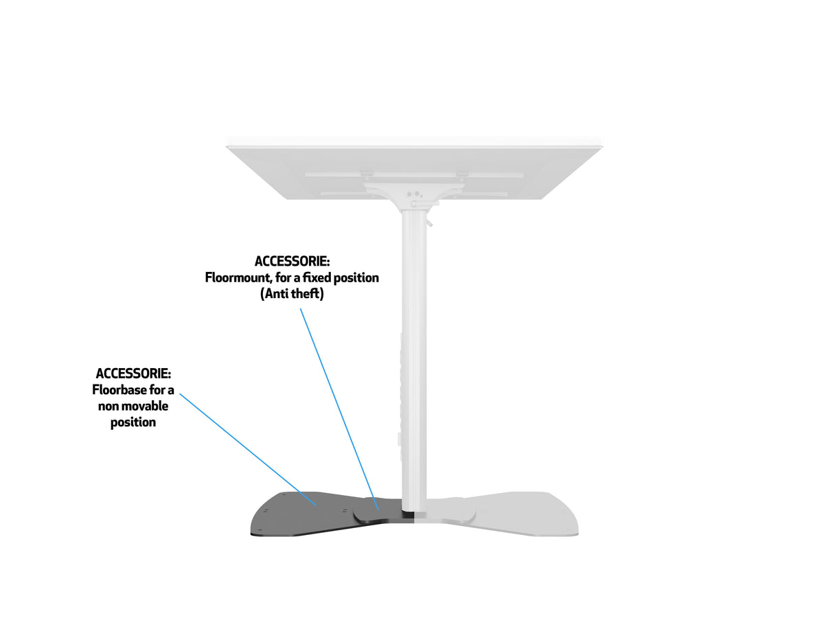 Multibrackets M 110 HD Single Black Tilt & Table Floor Stand for 32"-55" Screens | 7350073737413 Floor Stand Multibrackets