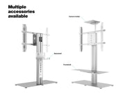 Multibrackets M 110 HD Single Silver Floor Stand for 50"–85" Screens | 7350105210853