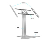 Multibrackets M 110 HD Single Silver Tilt & Table Floor Stand for 32"-55" Screens | 7350073737420 Floor Stand Multibrackets