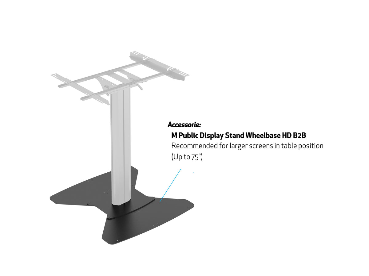 Multibrackets M 110 HD Tilt & Table Black Mobile Floor Stand for 32"-55" Screens | 7350022736252 Floor Stand Multibrackets