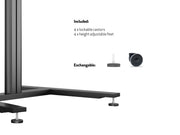 Multibrackets M 110 HD Tilt & Table Black Mobile Floor Stand for 32"-55" Screens | 7350022736252 Floor Stand Multibrackets