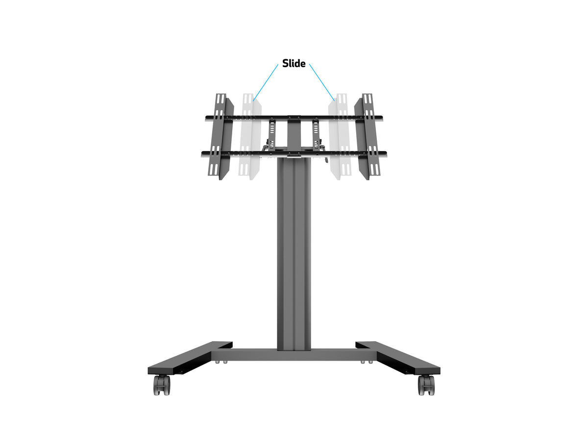 Multibrackets M 110 HD Tilt & Table Black Mobile Floor Stand for 32"-55" Screens | 7350022736252 Floor Stand Multibrackets