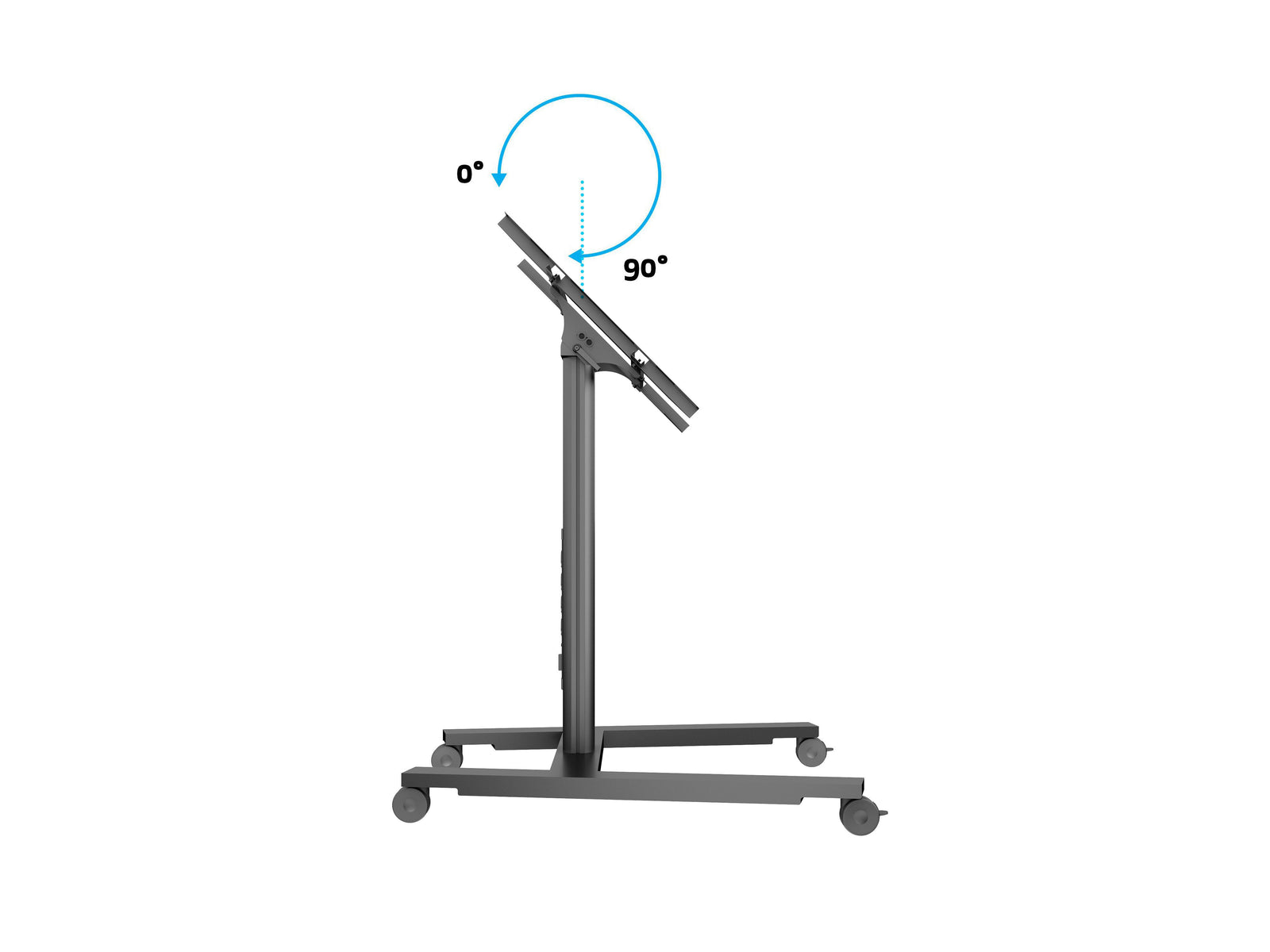 Multibrackets M 110 HD Tilt & Table Black Mobile Floor Stand for 32"-55" Screens | 7350022736252 Floor Stand Multibrackets
