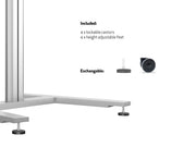 Multibrackets M 110 HD Tilt & Table Silver Mobile Floor Stand for 32"-55" Screens | 7350022735378 Floor Stand Multibrackets