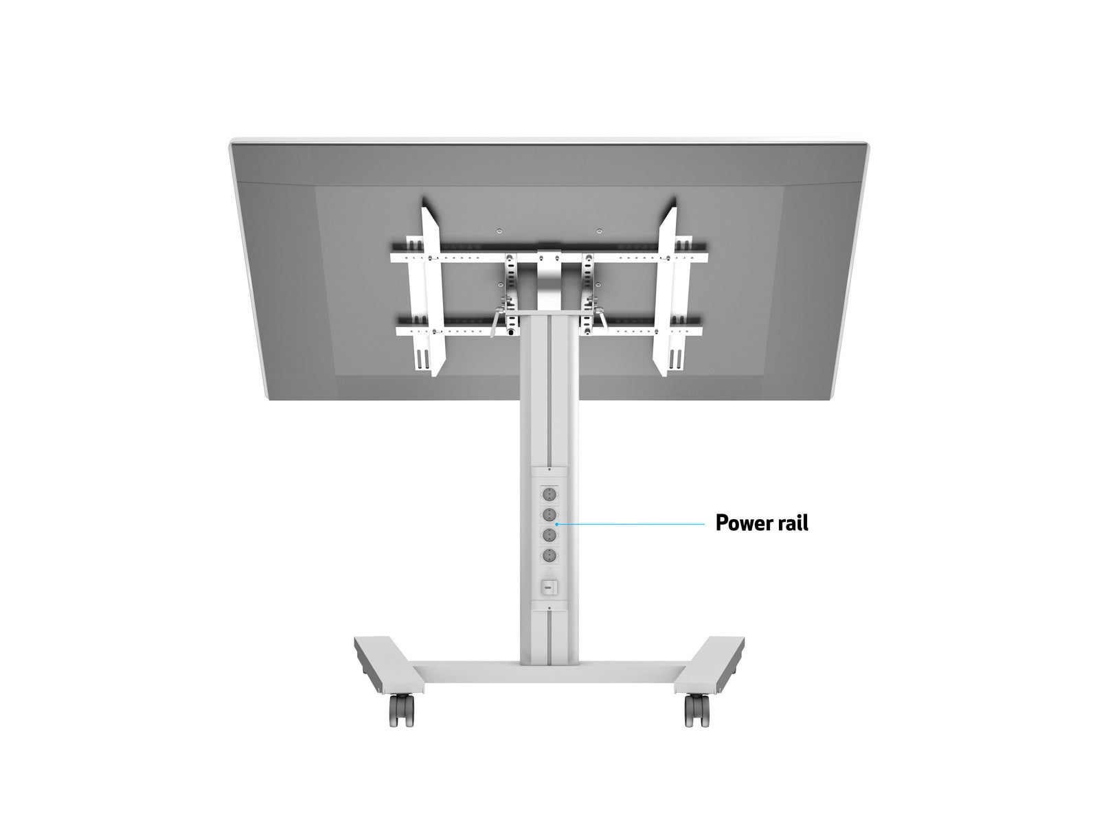 Multibrackets M 110 HD Tilt & Table Silver Mobile Floor Stand for 32"-55" Screens | 7350022735378 Floor Stand Multibrackets
