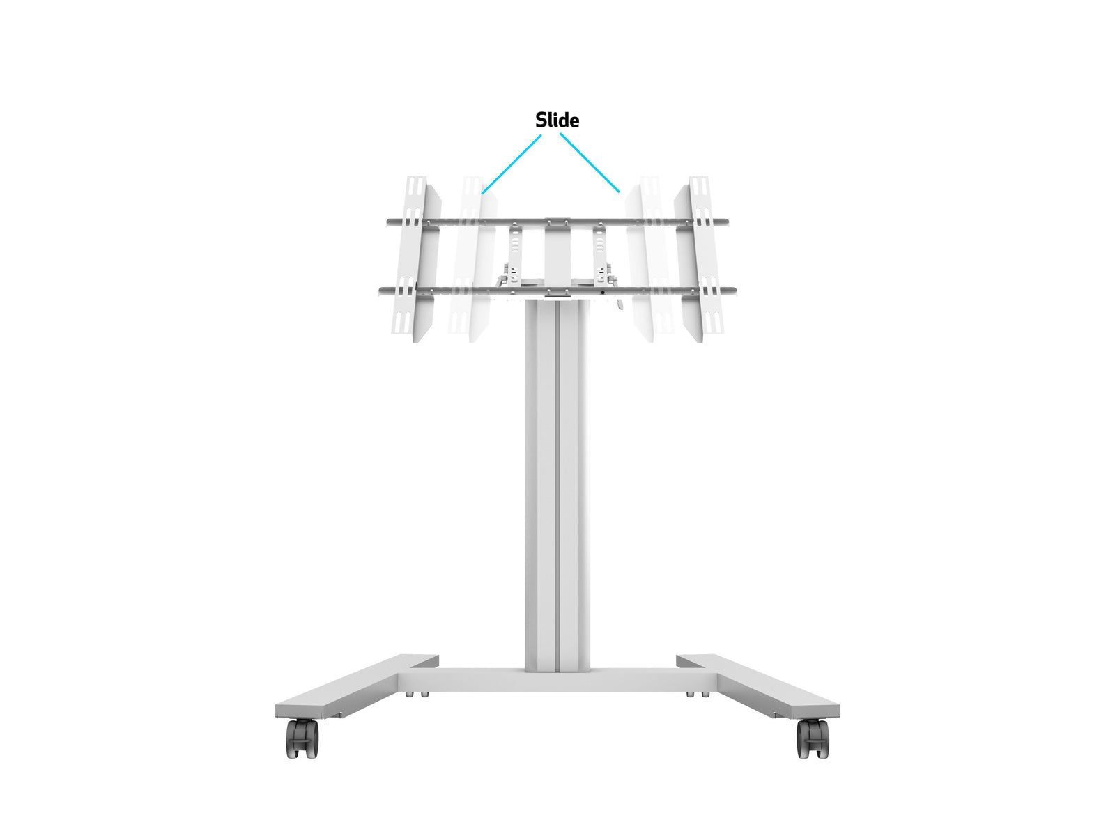 Multibrackets M 110 HD Tilt & Table Silver Mobile Floor Stand for 32"-55" Screens | 7350022735378 Floor Stand Multibrackets