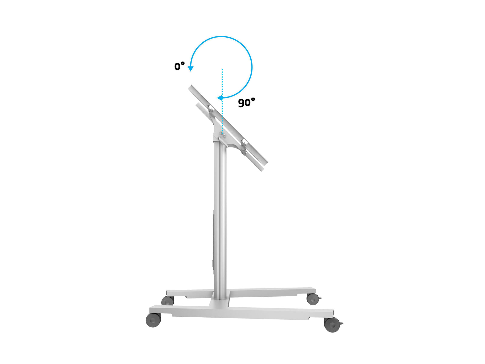 Multibrackets M 110 HD Tilt & Table Silver Mobile Floor Stand for 32"-55" Screens | 7350022735378 Floor Stand Multibrackets