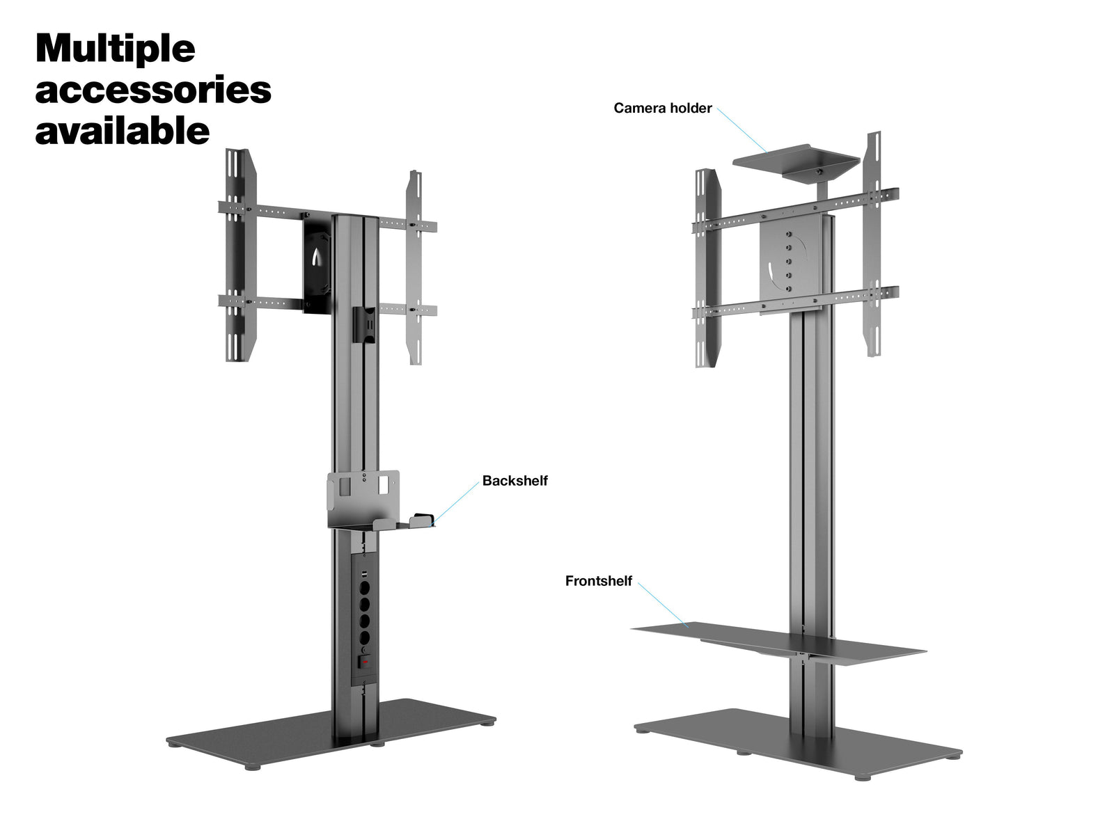 Multibrackets M 145 HD Single Black Floor Stand for 50"–85" Screens | 7350105210860