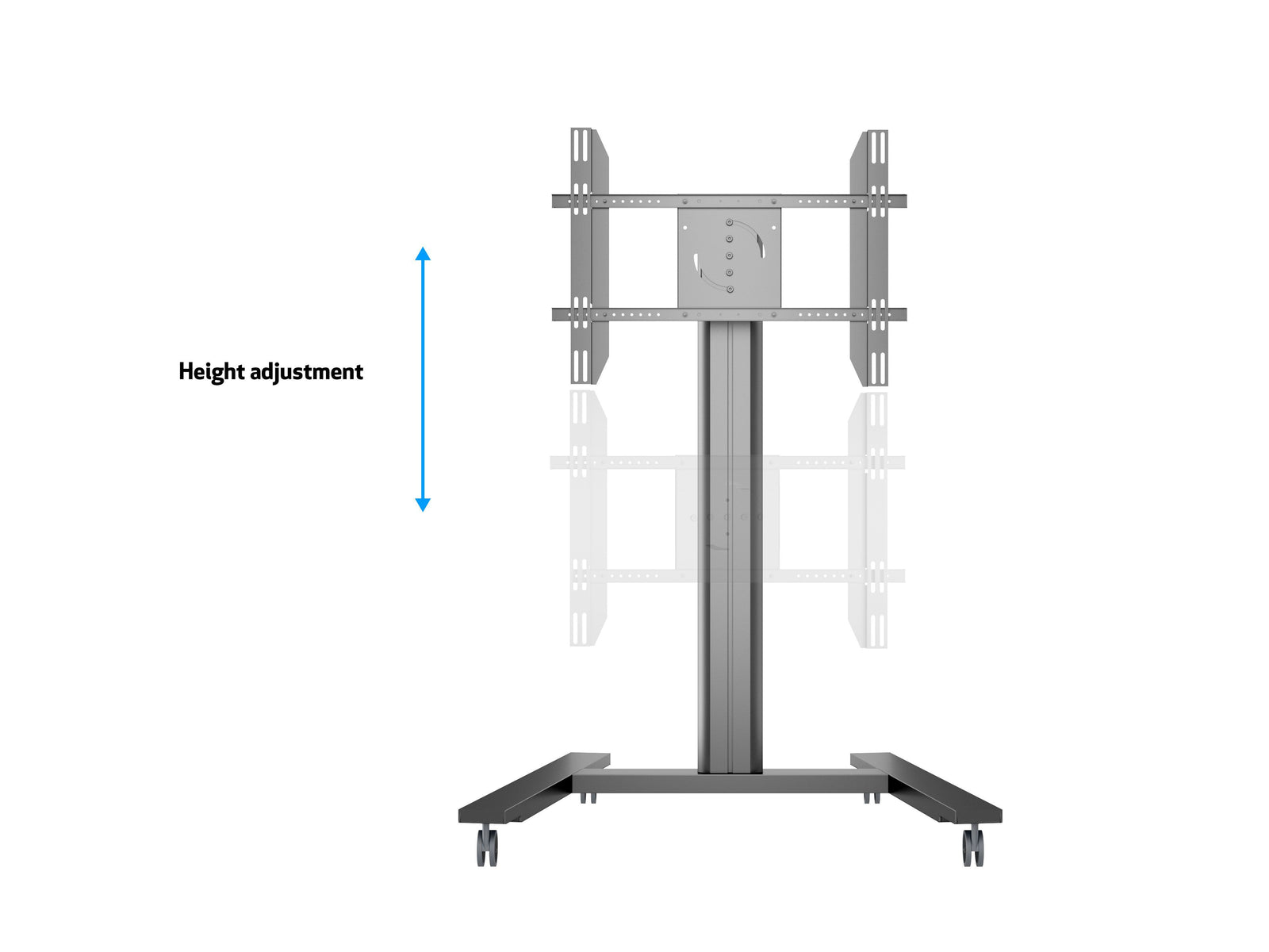 Multibrackets M 145 HD Single Black Mobile Floor Stand for 40"-80" Screens | 7350022736269 Floor Stand Multibrackets