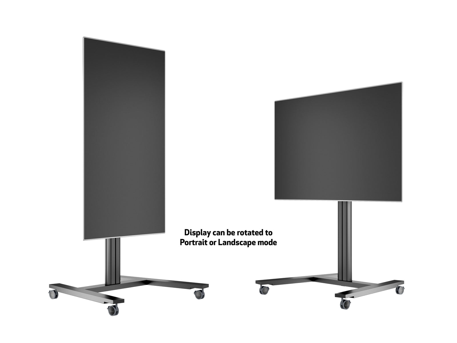 Multibrackets M 145 HD Single Black Mobile Floor Stand for 40"-80" Screens | 7350022736269 Floor Stand Multibrackets