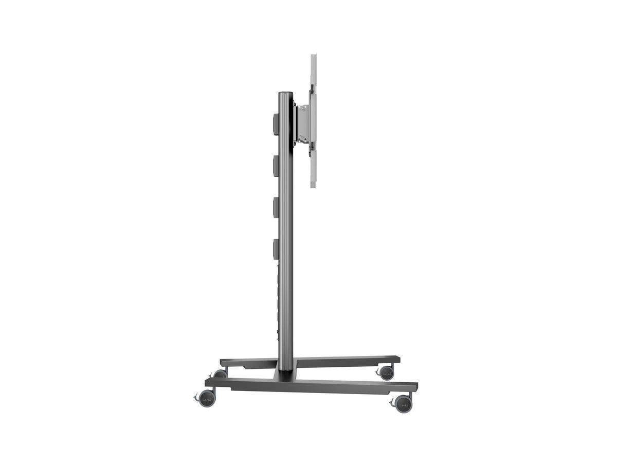Multibrackets M 145 HD Single Black Mobile Floor Stand for 40"-80" Screens | 7350022736269 Floor Stand Multibrackets