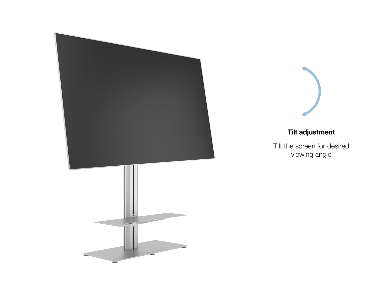 Multibrackets M 145 HD Single Silver Floor Stand for 50"–85" Screens | 7350105210877