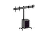 Multibrackets M 180 Dual MediaBox4 Black Mobile Floor Stand for 40"-55" Screens | 7350022737785