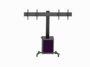 Multibrackets M 180 Dual MediaBox4 Black Mobile Floor Stand for 40"-55" Screens | 7350022737785 Floor Stand Multibrackets
