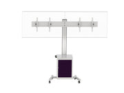 Multibrackets M 180 Dual MediaBox4 Silver Mobile Floor Stand for 40"-60" Screens | 7350022737778 Floor Stand Multibrackets