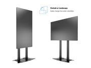 Multibrackets M 180 Dual Pillar Black Heavy-Duty Floor Stand for 70"-110" Screens | 7350073732579 Floor Stand Multibrackets