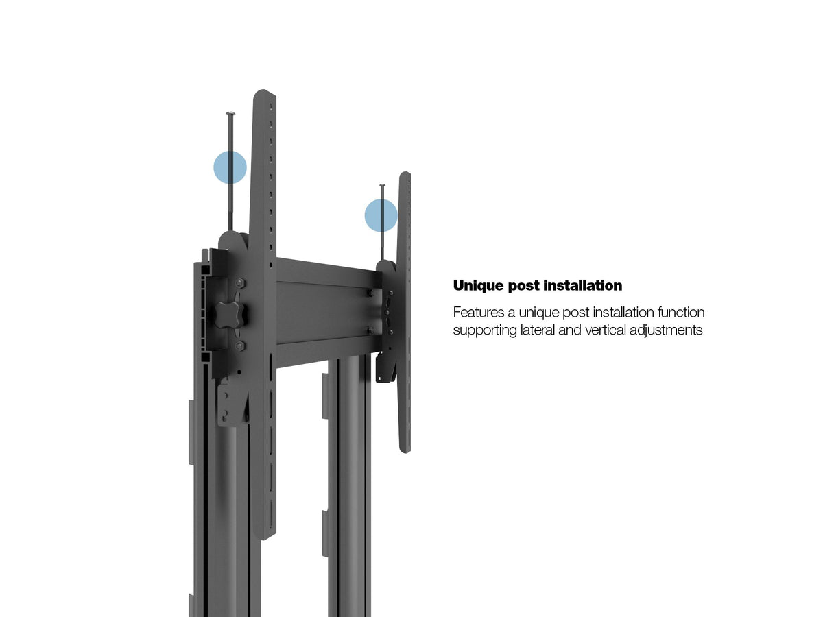 Multibrackets M 180 Dual Pillar Black Heavy-Duty Floor Stand for 70"-110" Screens | 7350073732579 Floor Stand Multibrackets