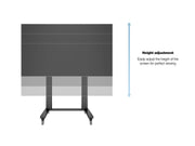 Multibrackets M 180 Dual Pillar Mobile Floor Stand for 70"-115" Screens | 7350073732739 Floor Stand Multibrackets
