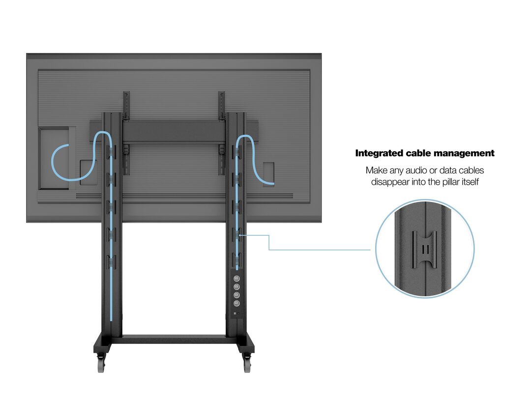 Multibrackets M 180 Dual Pillar Mobile Floor Stand for 70"-115" Screens | 7350073732739 Floor Stand Multibrackets