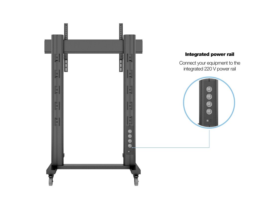 Multibrackets M 180 Dual Pillar Mobile Floor Stand for 70"-115" Screens | 7350073732739 Floor Stand Multibrackets