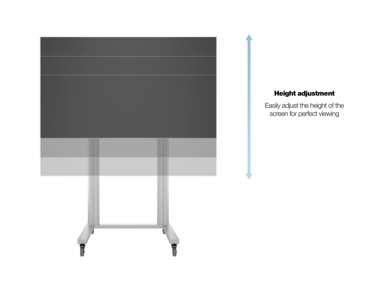 Multibrackets M 180 Dual Pillar Silver Floor Stand for 70"-115" Screens | 7350073732746