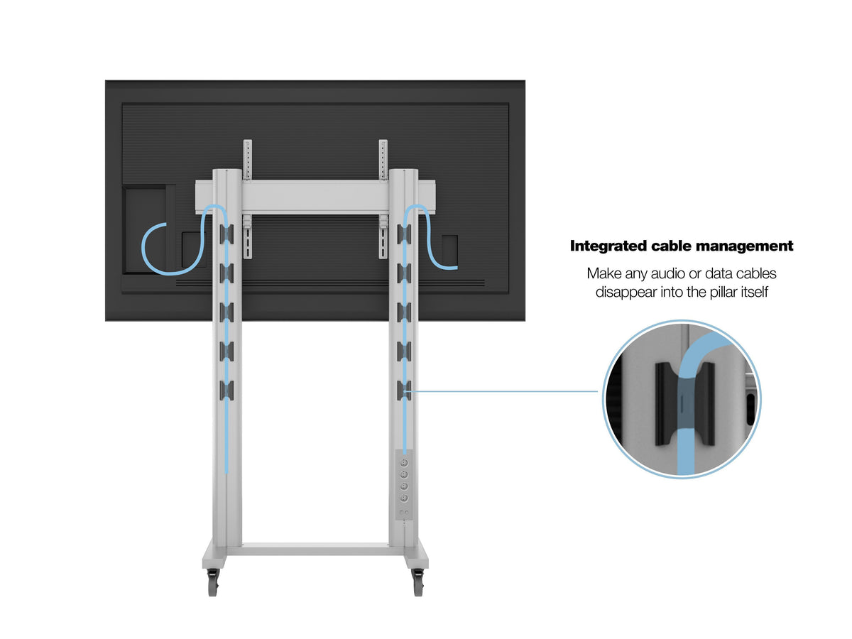 Multibrackets M 180 Dual Pillar Silver Floor Stand for 70"-115" Screens | 7350073732746
