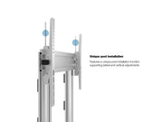 Multibrackets M 180 Dual Pillar Silver Floor Stand for 70"-115" Screens | 7350073732746