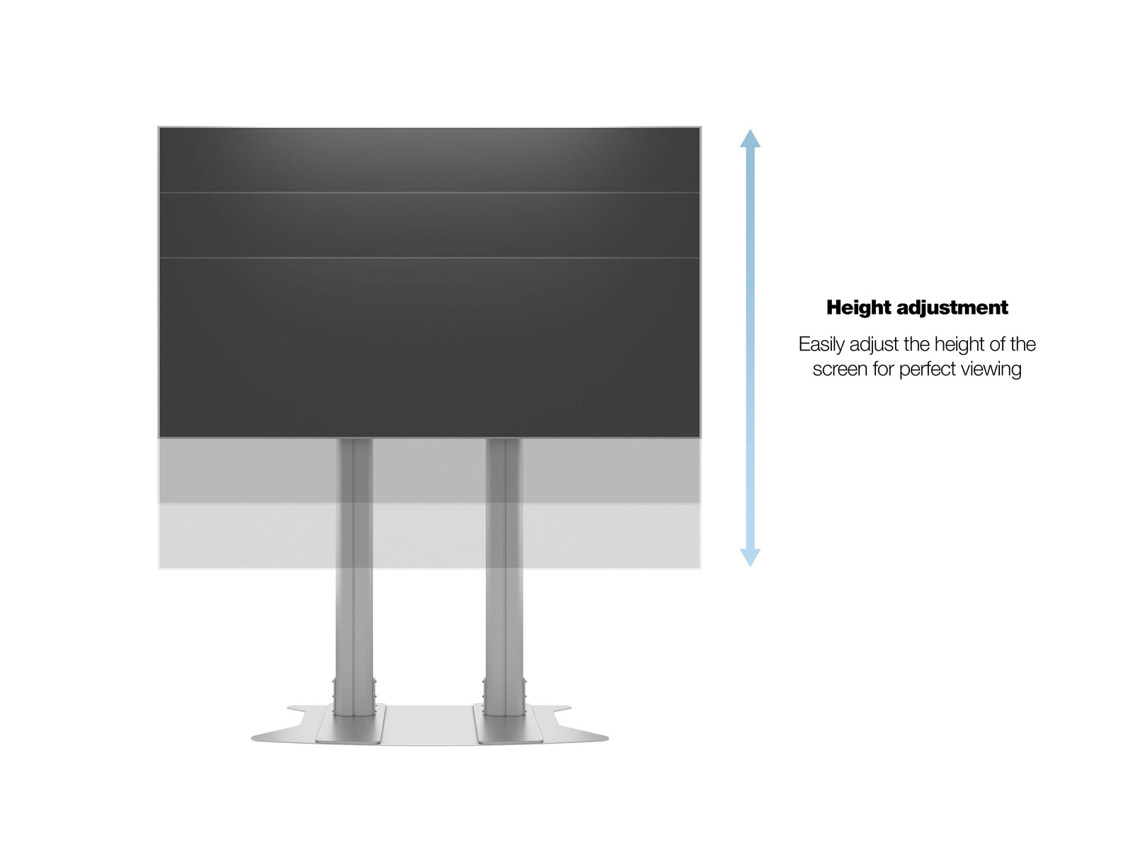 Multibrackets M 180 Dual Pillar Silver Heavy-Duty Floor Stand for 70"-110" Screens | 7350073732555 Floor Stand Multibrackets