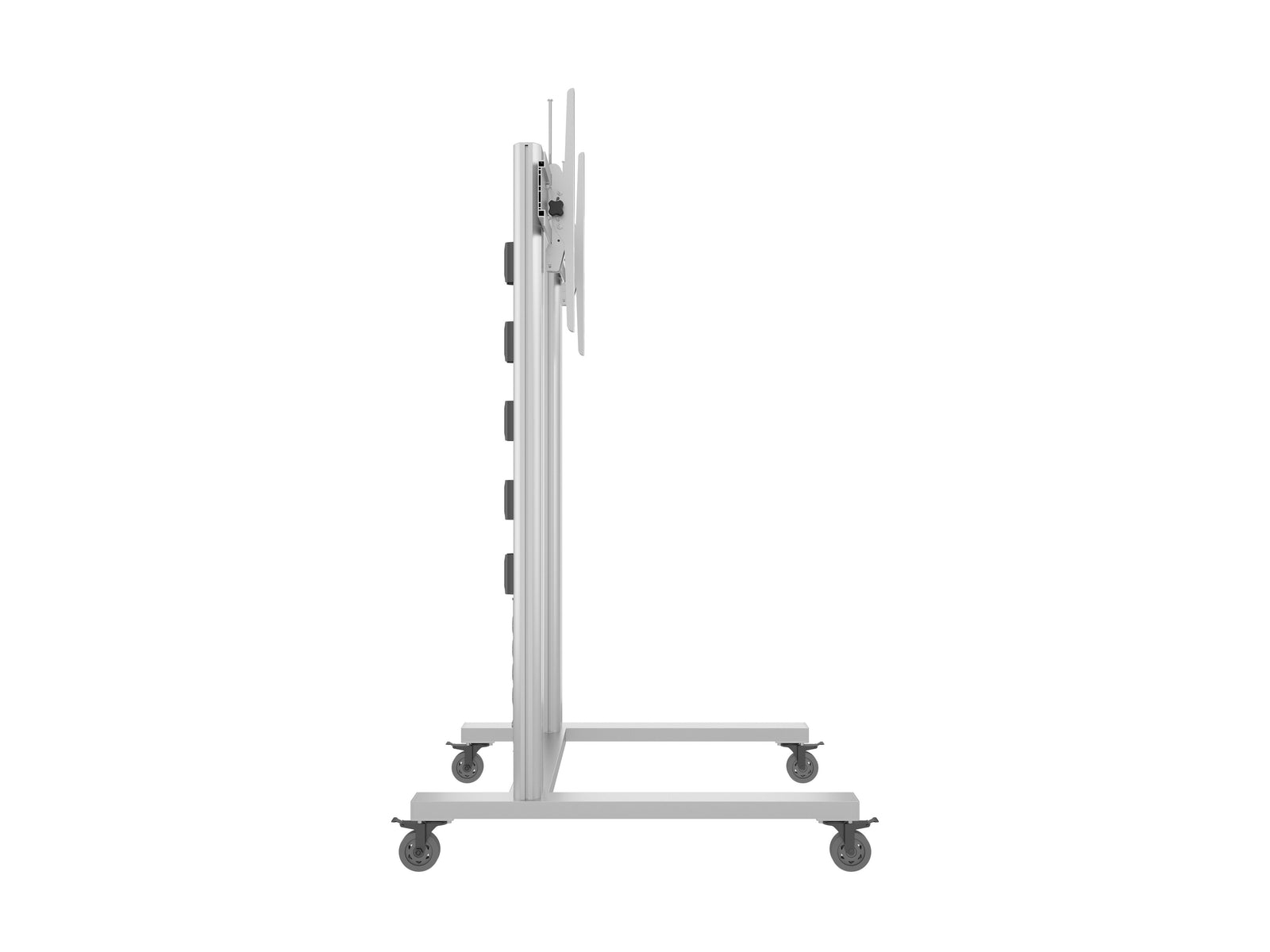 Multibrackets M 180 Dual Pillar Silver Mobile Floor Stand for 70"-115" Screens | 7350073732722 Floor Stand Multibrackets