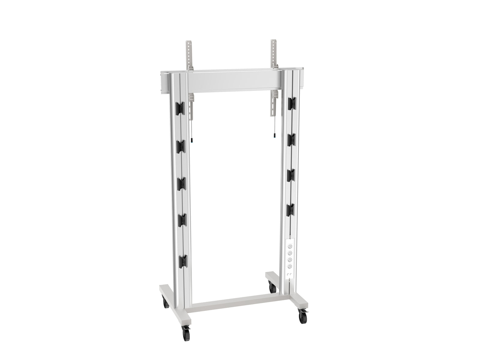 Multibrackets M 180 Dual Pillar Silver Mobile Floor Stand for 70"-115" Screens | 7350073732722 Floor Stand Multibrackets
