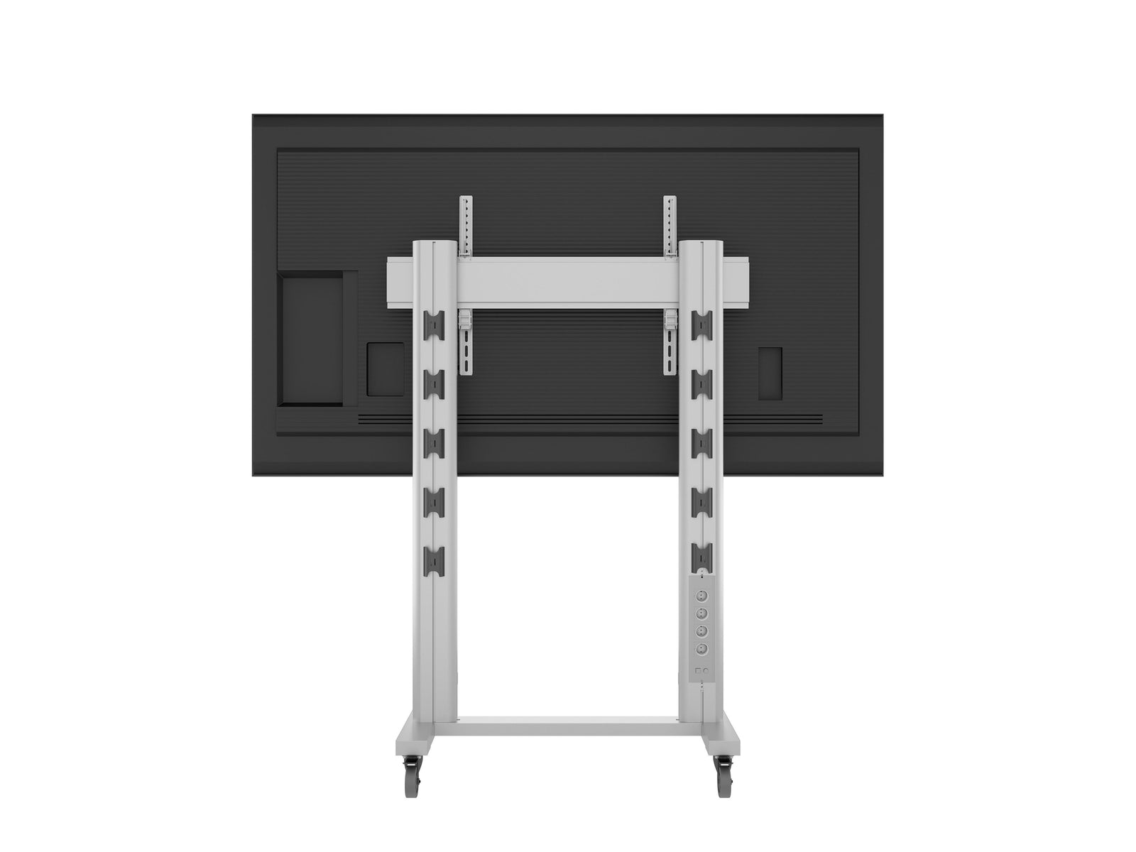 Multibrackets M 180 Dual Pillar Silver Mobile Floor Stand for 70"-115" Screens | 7350073732722 Floor Stand Multibrackets