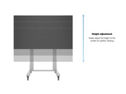 Multibrackets M 180 Dual Pillar Silver Mobile Floor Stand for 70"-115" Screens | 7350073732722