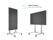 Multibrackets M 180 Dual Pillar Silver Mobile Floor Stand for 70"-115" Screens | 7350073732722