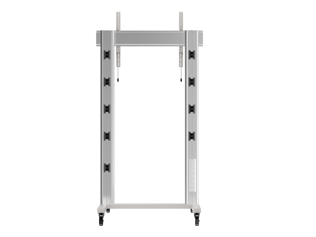 Multibrackets M 180 Dual Pillar Silver Mobile Floor Stand for 70"-115" Screens | 7350073732722 Floor Stand Multibrackets