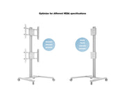 Multibrackets M 180 Dual Vertical Mobile Floor Stand for Two 32"–55" Screens | 7350105212222