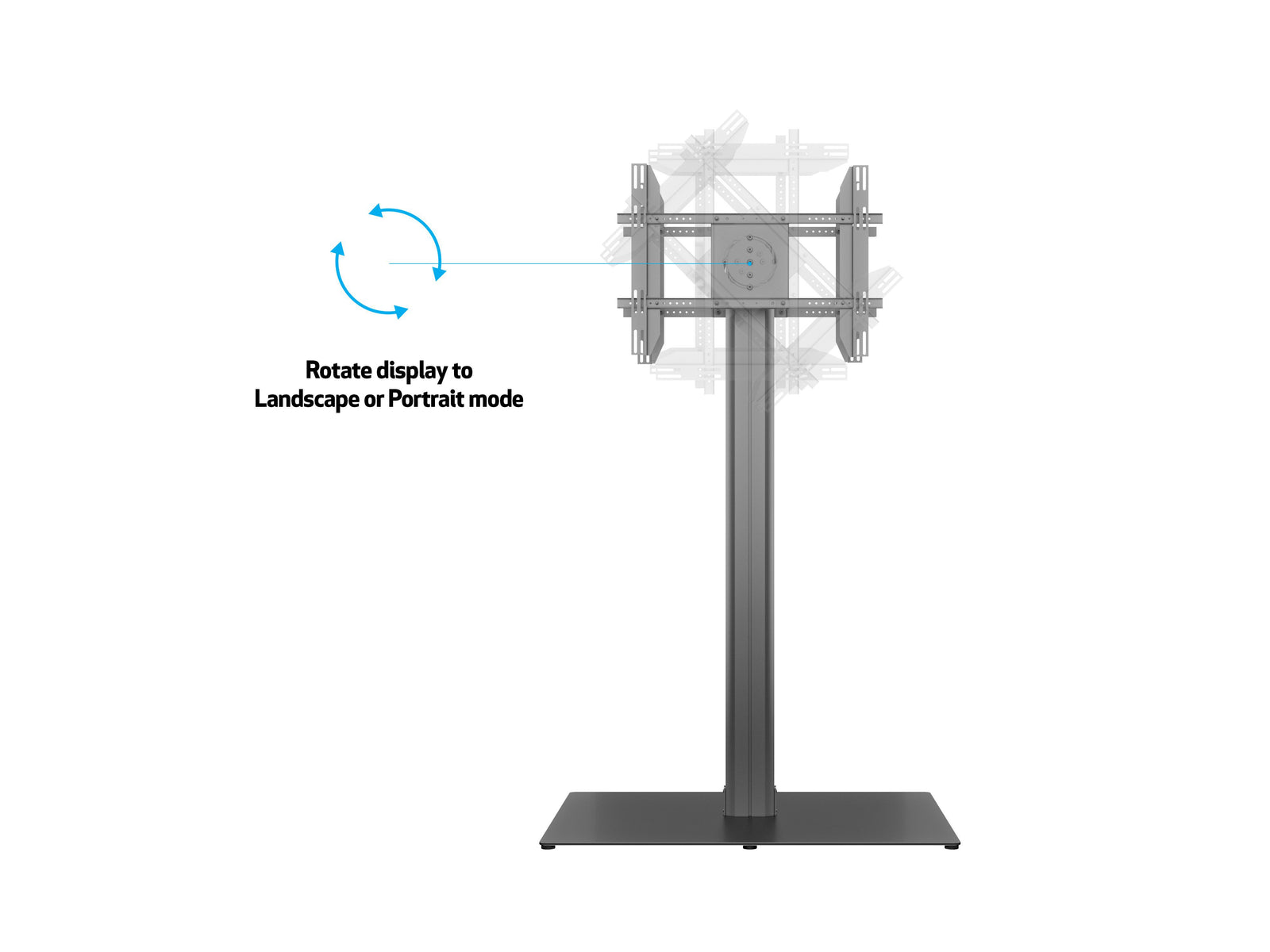 Multibrackets M 180 HD Back-to-Back Black Floor Stand for 55"-80" Screens | 7350073737284 Floor Stand Multibrackets