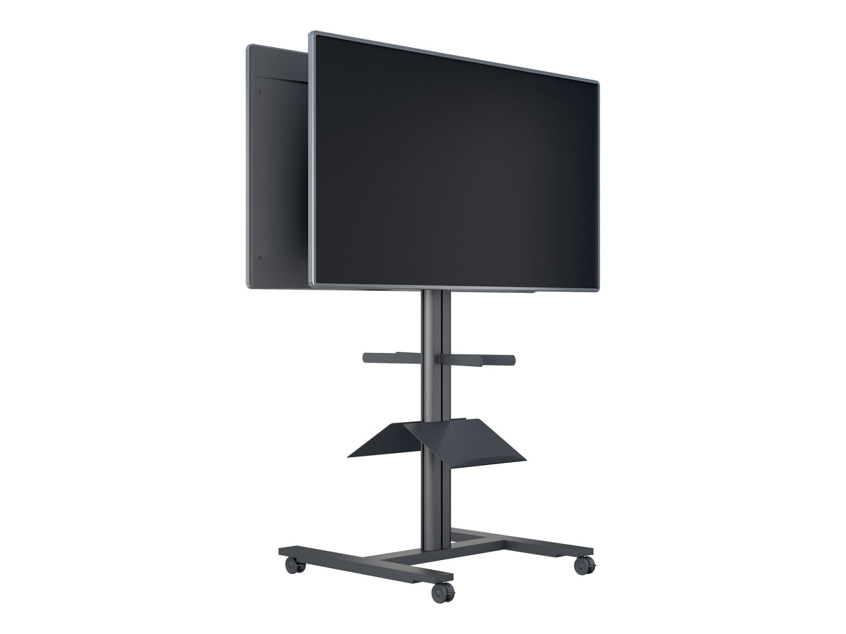 Multibrackets M 180 HD Back-to-Back Black Mobile Floor Stand for 55"-80" Screens | 7350073735983 Floor Stand Multibrackets