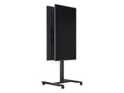 Multibrackets M 180 HD Back-to-Back Black Mobile Floor Stand for 55"-80" Screens | 7350073735983 Floor Stand Multibrackets