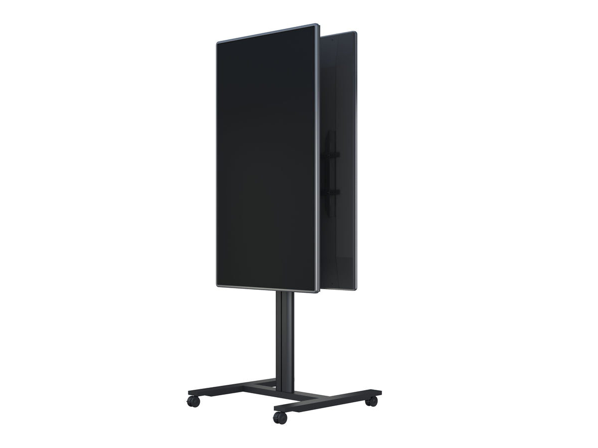 Multibrackets M 180 HD Back-to-Back Black Mobile Floor Stand for 55"-80" Screens | 7350073735983 Floor Stand Multibrackets