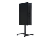 Multibrackets M 180 HD Back-to-Back Black Mobile Floor Stand for 55"-80" Screens | 7350073735983 Floor Stand Multibrackets